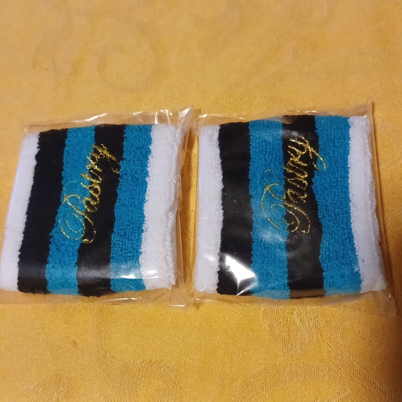 2 "Pastry" Brand Terrycloth Wristbands. - Picture 1 of 4